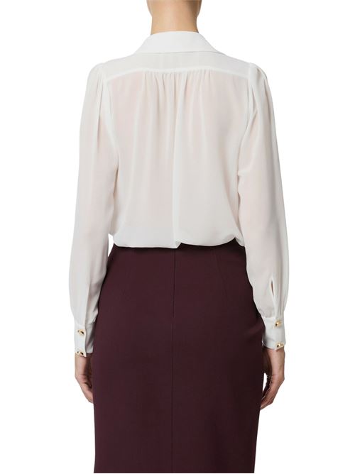 Camicia avorio in georgette Elisabetta Franchi | CA13357E2360